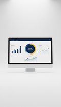 Monthly analytics overview on desktop monitor