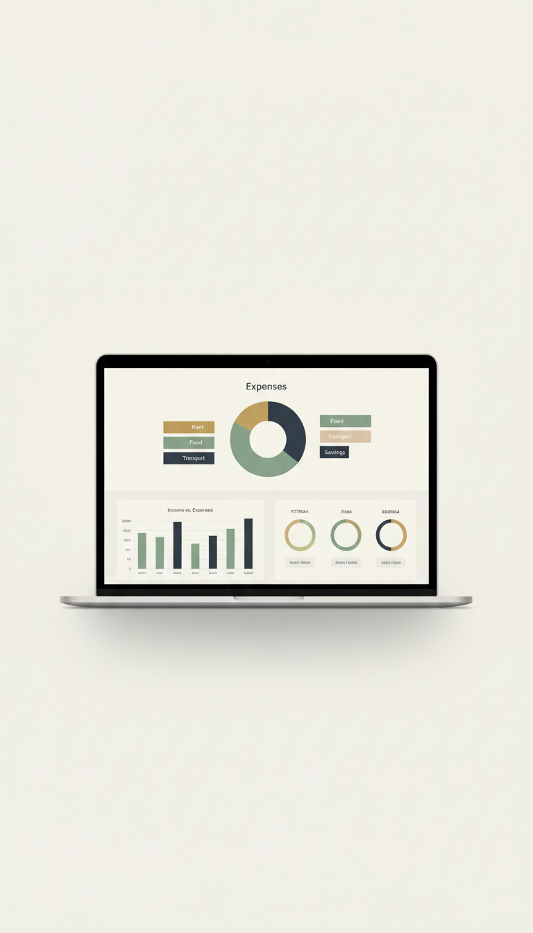 Monthly dashboard digital interface