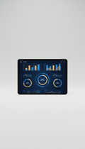 Financial reporting interface on tablet
