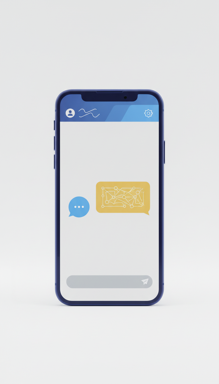 Consulting chat interface on smartphone